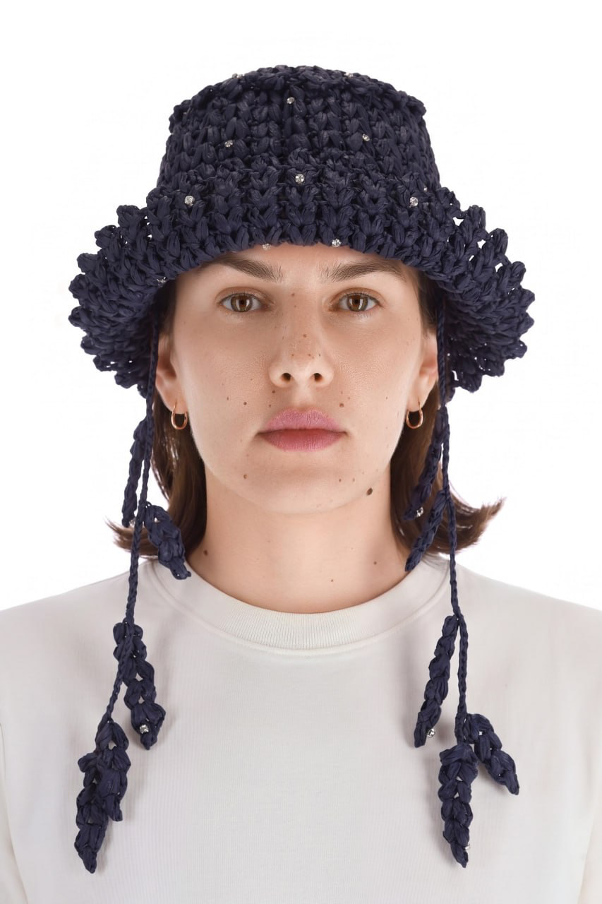 Panama hat made of raffia "SILENT EARTH"