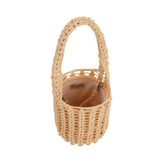 Raffia transformer bag "SILENT SPEAK"
