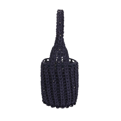 Raffia transformer bag "SILENT SPEAK"
